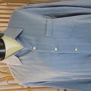 Tommy Bahama men's long sleeve blue shirt size XL silk cotton blend cruise beach